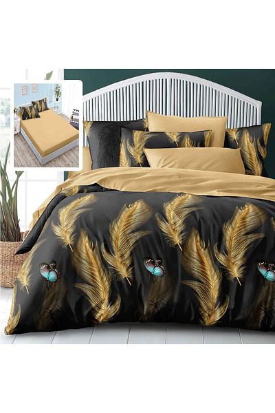 PATONE Finet bed linen, fitted sheet 160x200cm, 6 pieces, double bed, Pucioasa, RAH160-150