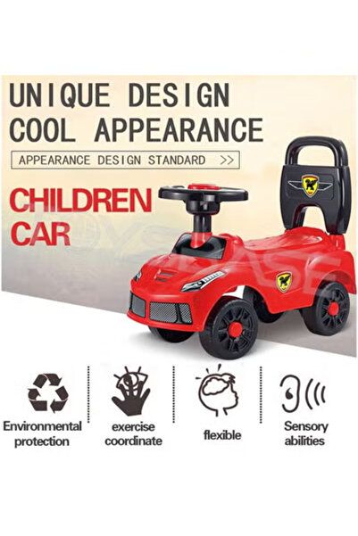 Fun Moment سيارة ركوب للأطفال مع عجلة قيادة ومسند ظهر