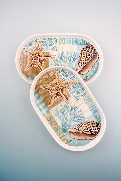Bursa Porselen Dekor Seaside 2 Pieces Presentation Plate