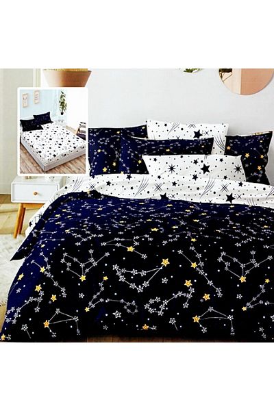 PATONE Finet bed linen, fitted sheet 160x200cm, 6 pieces, double bed, Pucioasa, RAH160-200