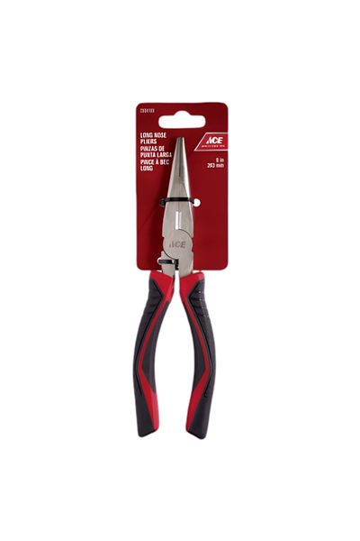 ACE Long Nose Plier Black and Red 8inch