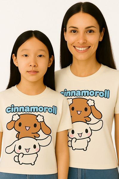Ramior Cinnamoroll Love – Σετ μπλουζάκι με άδεια χρήσης Mother Daughter (ΣΗΜΑΝΤΕΣ ΤΟ ΜΕΓΕΘΟΣ ΤΗΣ ΜΑΜΑΣ)