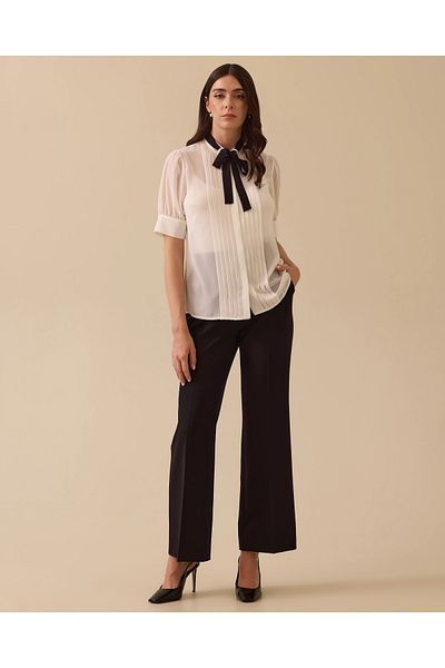 SEÇİL Collar Tie Pleat Detailed Shirt