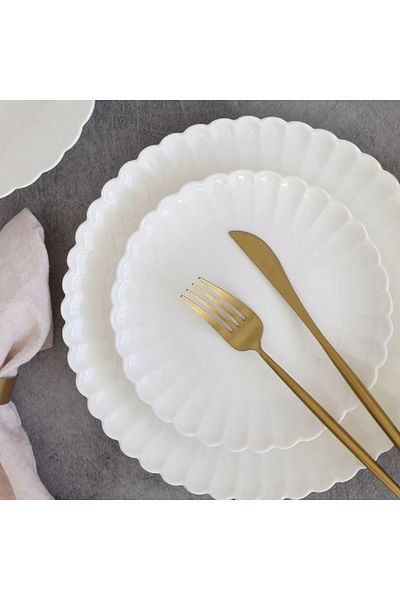 EasyLife Lifestyle Collection Porcelain Dinner Plate White 26cm