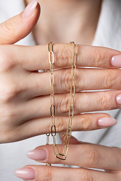 Elika Silver 925 Ayar Gümüş Ataç Model Zincir Kolye