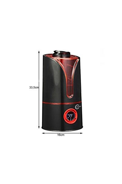 zola Ultrasonic humidifier, 3L, aromatherapy, USB, 300 ml/h, timer, 3 speeds, 33.5x16 cm, black