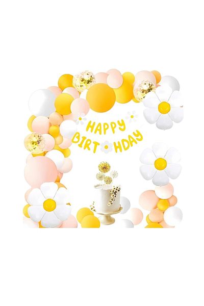 TrendiShop Set Decoratiuni Petrecere Aniversara, TrendiShop® model Happy Birthday, Set 117 Baloane din Latex s