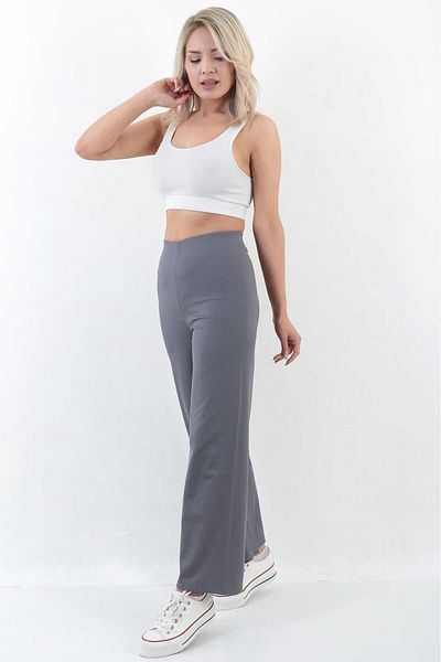Sea Queen Women's Plus Size Elastic Waist Twill Camisole Wide Leg Pants