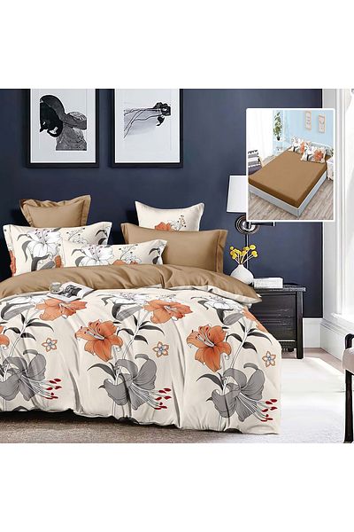 PATONE Finet bed linen, fitted sheet 160x200cm, 6 pieces, double bed, Pucioasa, RAH160-169