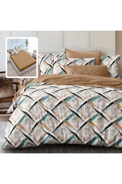 PATONE Finet bed linen, fitted sheet 160x200cm, 6 pieces, double bed, Pucioasa, RAH160-147