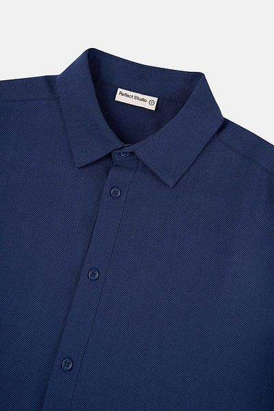 Reflect Studio Basic Tencel ™   Long Sleeve Shirt - Navy Blue
