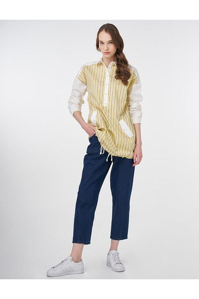 Kayra Etekucu Lace-Up Cotton Tunic