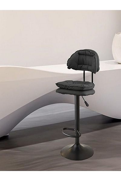 rexa Modern Coffee Bar Stool with Padded Seat – Adjustable Height, Metal Base