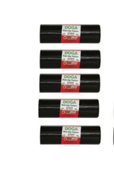 ECOPLAST Nature Jumbo Size Garbage Bag -500 Gr. - 90 Liters - 80 X 110 cm / 10 Pieces 5 Rolls (50 Pieces)
