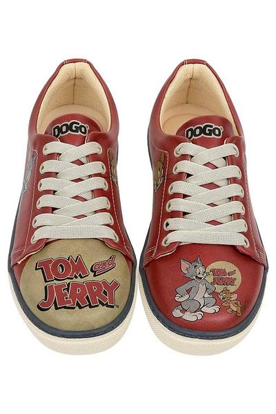 Dogo Pantofi de damă din piele vegană portocalie - Warner Bros Tom și Jerry Design
