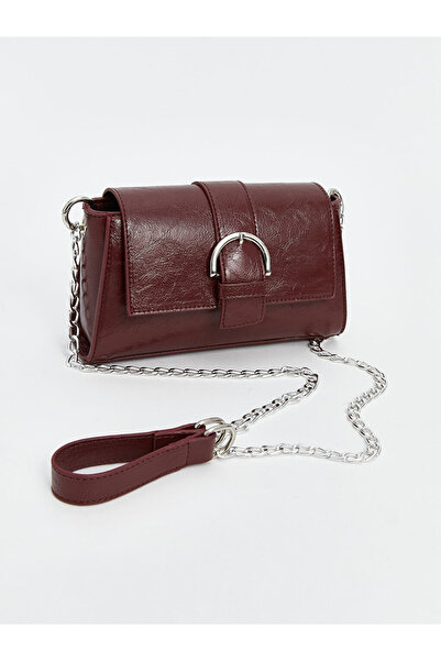 LC Waikiki Bordo Deri Görünümlü Kadın Omuz Çantası