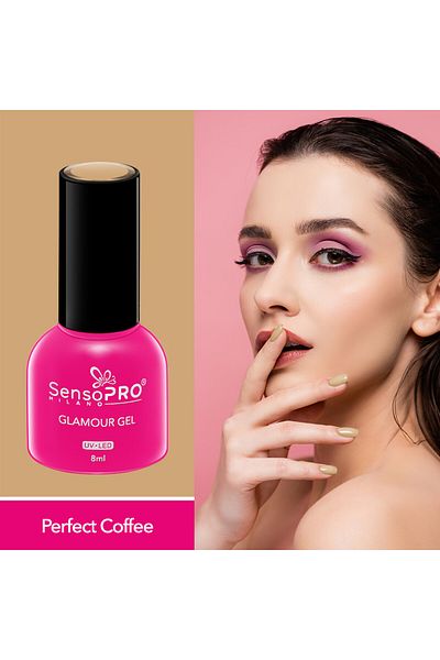 SensoPRO Milano Ojă semipermanentă Glamour Gel 8ml, Perfect Coffee #20