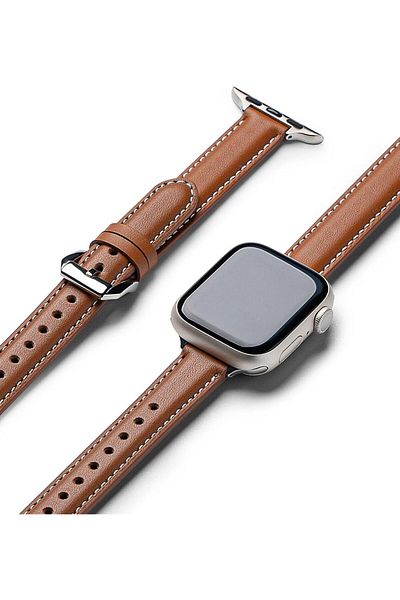Ringke Leather One Padded Slim Band for Apple Watch (40/41 / 42mm) – Genuine Cowhide Leather Strap