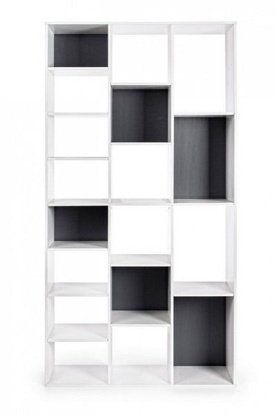 Bizzotto Library MDF White Gray Arctic 91x29.8x178.3 cm