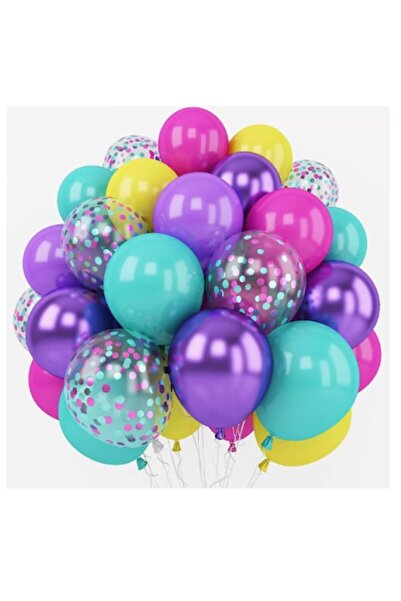 TrendiShop Set 60 Baloane Colorate TrendiShop®, Latex Premium, Perfecte pentr...