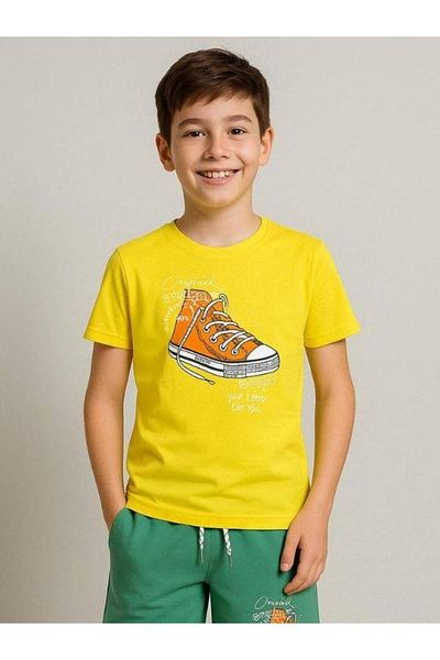 Zekids Boys' Cotton Shoes Printed Shorts Set