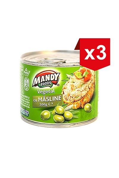 MANDY vegetable pate with olives 200 g x3PCS