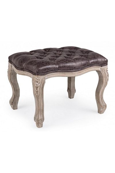 Bizzotto Scaun din lemn cu șezut din piele ecologică maro Diva 53x42x38 cm