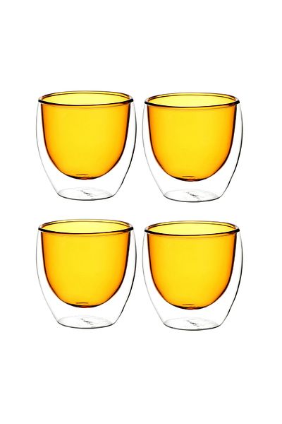 Blackstone Double Wall Drinking Glass Set – 250 ml, 4-Piece Premium Borosilicate Tumblers