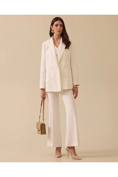 SEÇİL Double Breasted Collar Buttoned Lined Jacket