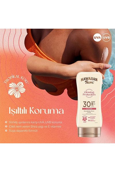 Hawaiian Tropic Shimmering Protection and Tan Sun Lotion 30 Spf 180ml.