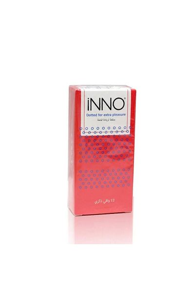 Inno ENO 3 in 1 Condoms, Ribbed, Dotted & Flaky - 12 Condoms