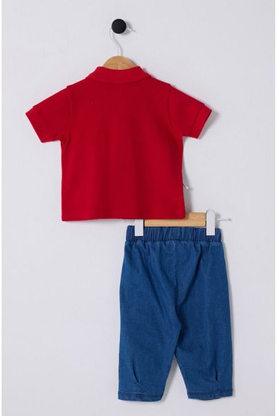 U.S. Polo Assn. U.S. Polo Assn. Usb2347 Red Boy's 2-Piece Set