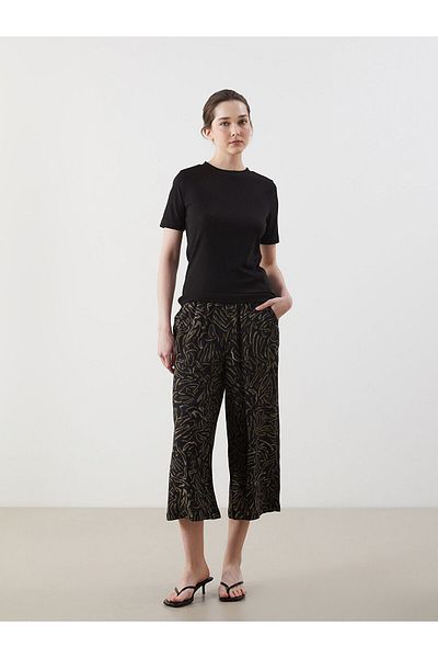 LC Waikiki Patterned Women's Capri with Elastic Waist