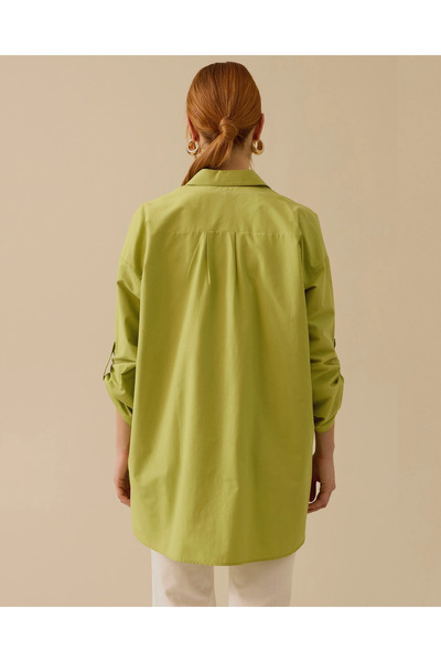 SEÇİL Katlanabilir Kollu Oversize Gömlek