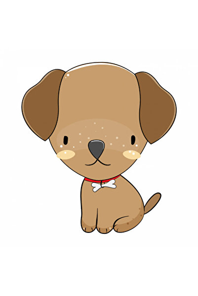 INOVATIX Set de 8 piese, autocolant câine cu colier, INOVATIX®. 6 cm