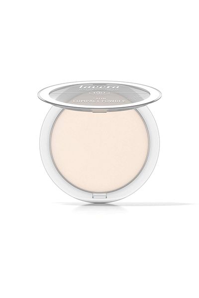 Lavera Satin Compact Powder, Light Skin, Medium, Talc Free, Flawless Finish, Light 01 - Lavera