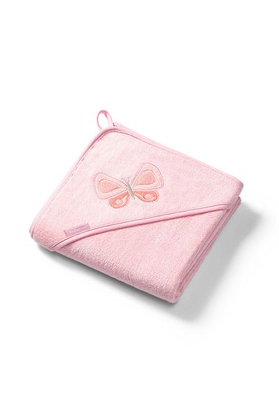 Babyono Prosop Bebe din Fibră de Bambus cu Glugă Babyono 100 x 100 cm ROZ 346/04
