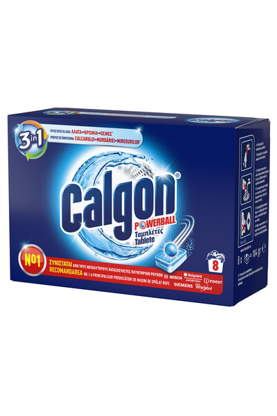 Calgon Tablete anticalcar 3in1 Calgon Powerball 8 bucati
