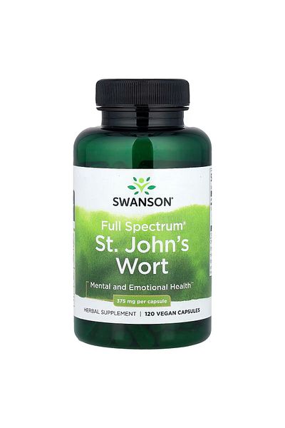 SWANSON Full Spectrum St. John's Wort 375 mg 120 Vegan Capsules