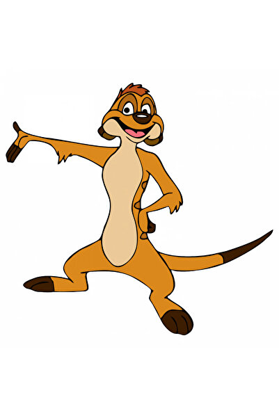 INOVATIX Set de 8 piese, autocolant personaj Timon din Regele Leu, INOVATIX®. 6 cm