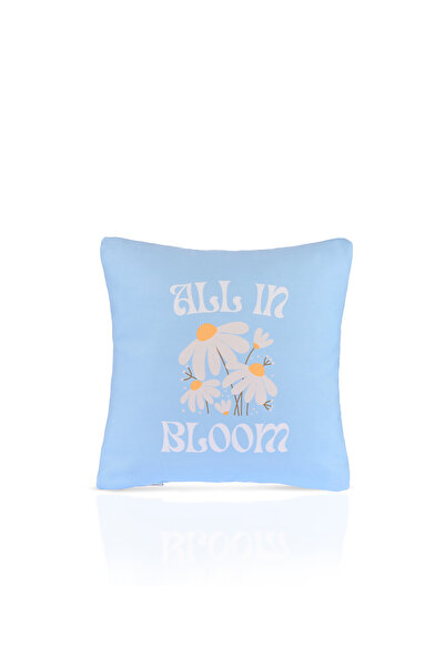 decofav Husă de pernă albastră cu model All in Bloom Daisy – 43x43cm