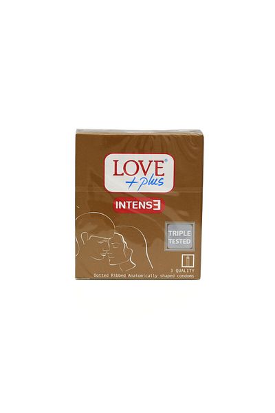LOVE PLUS Love plus intense condoms, 3pcs