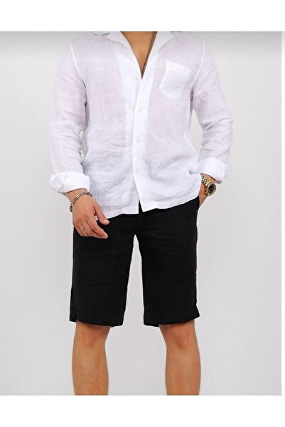 MODA Μαύρο τζιν σορτς με κορδόνια πάνω από το γόνατο, υψηλής ποιότητας