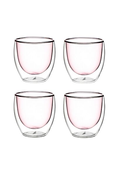 Blackstone Double Wall Drinking Glass Set – 250 ml, 4-Piece Premium Borosilicate Tumblers