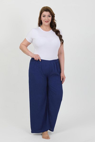 Akbeniz Women's Plus Size Wrinkle Pants 210076 Saks