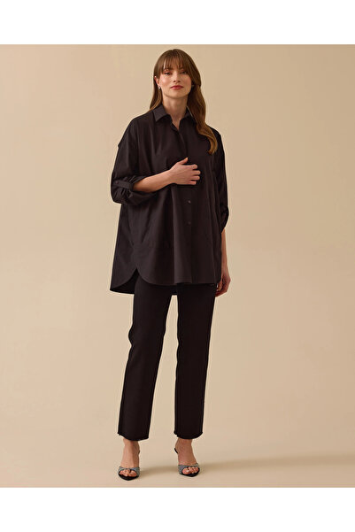 SEÇİL Katlanabilir Kollu Oversize Gömlek