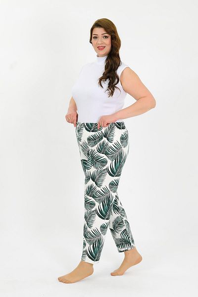 Akbeniz Women's Cotton Plus Size Bottom Pajamas Green 27563