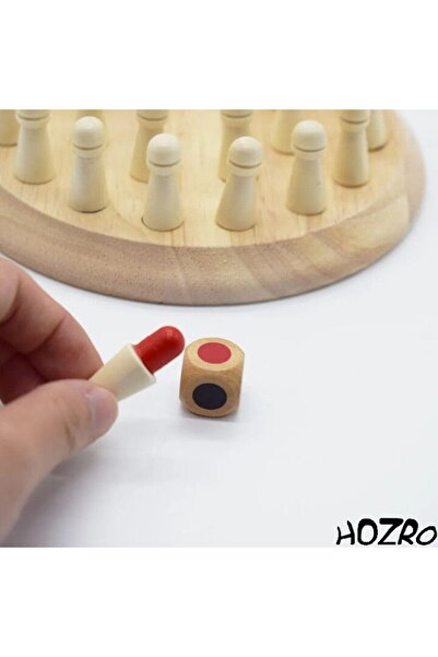 HOZRO Joc Educativ HOZRO, Tip Sah din Lemn – Invata Culorile si Dezvolta Memoria, 26 Piese, Stil Montess