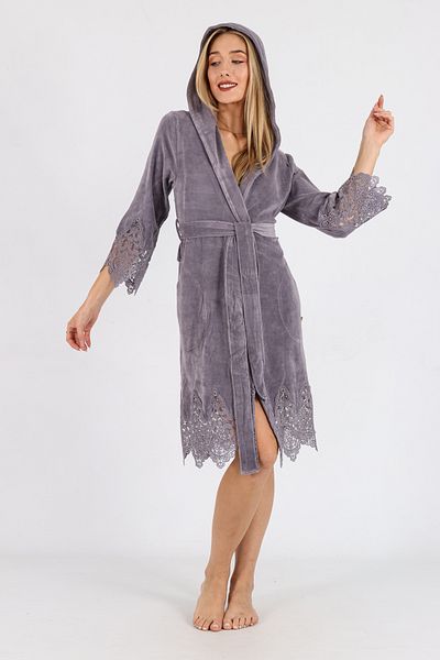 Nuşa Rochie de dormit Zarfi Elegantă din dantelă Niki din catifea din bumbac