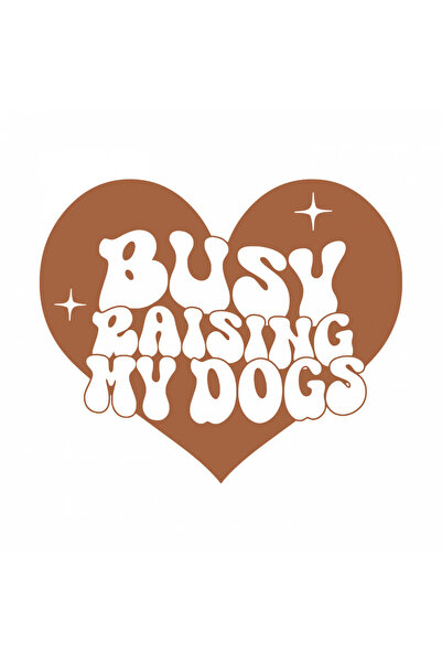 INOVATIX Set de 8 piese, autocolant „Ocupată să-mi cresc câinii” cu inimă, IN...